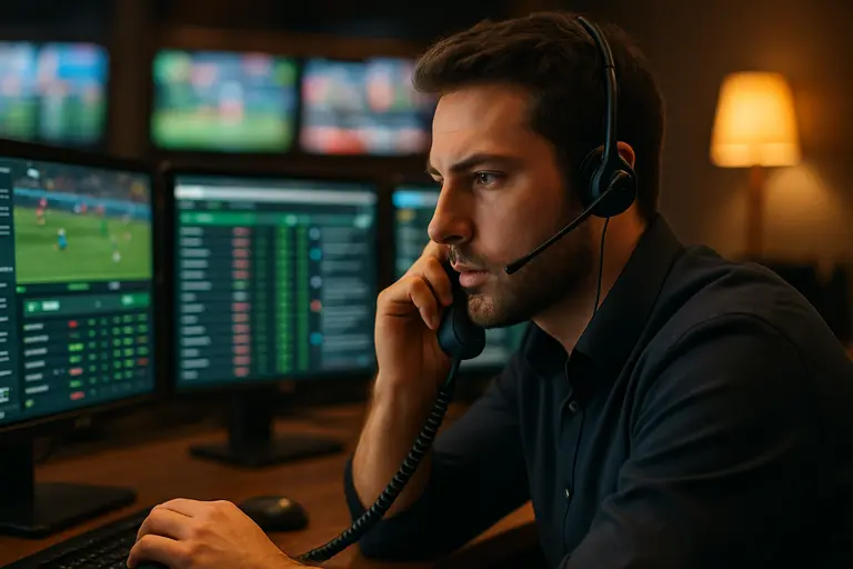 Mobile betting account screen with balance and responsible gambling controls