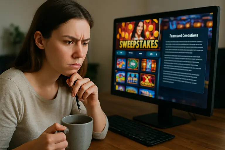 Mobile gaming account screen being checked for settings and disclosures