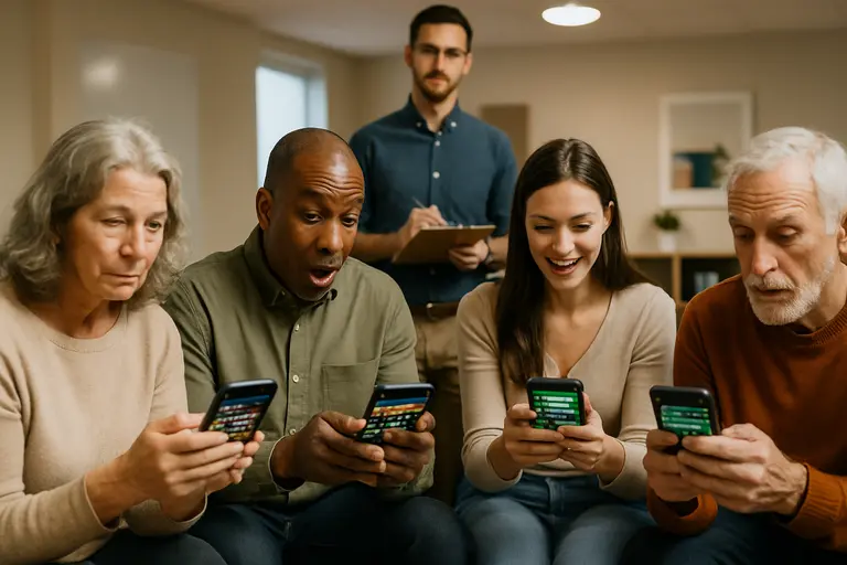 Person reviewing account settings and responsible gambling tools on a phone