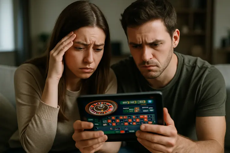 Mobile casino app screen being tested for identity checks and payment flow