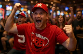 Nebraska online betting policy notes beside a tablet with responsible gaming controls