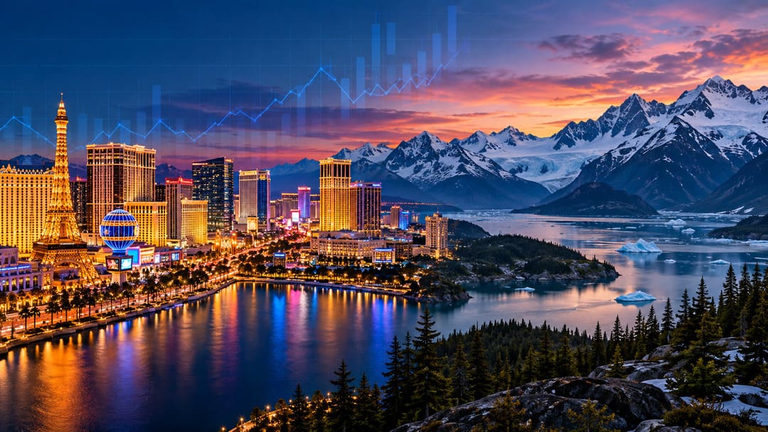Neon City Meets Glacier_Fjord
