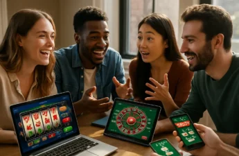 iGaming market forecast dashboard with revenue charts on a laptop