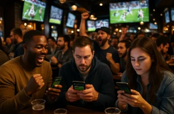 Mobile Sports Betting app shown beside responsible gambling controls