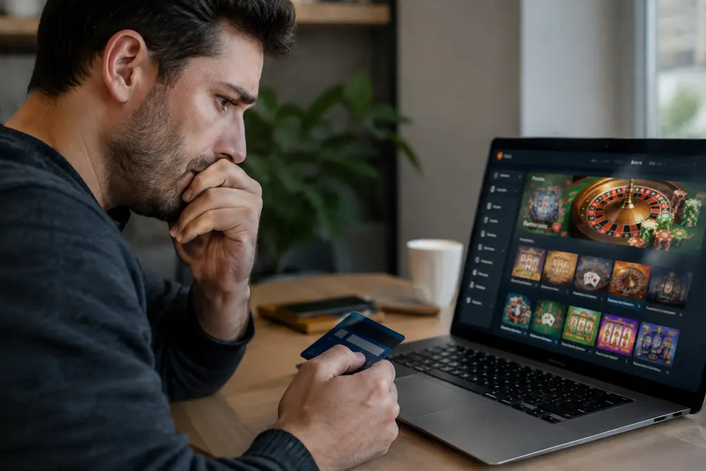 NJ Credit Card Ban analysis shown through a secure online casino cashier screen