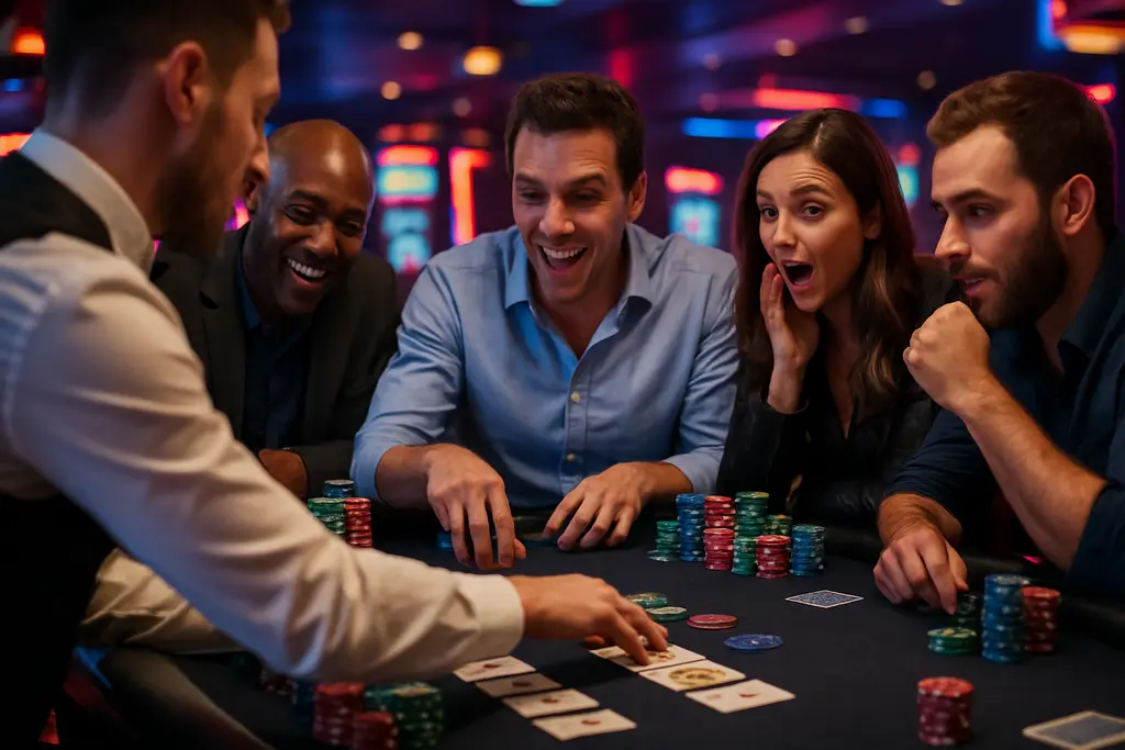 Analyst reviewing Online Casino Revenue charts on a desktop dashboard