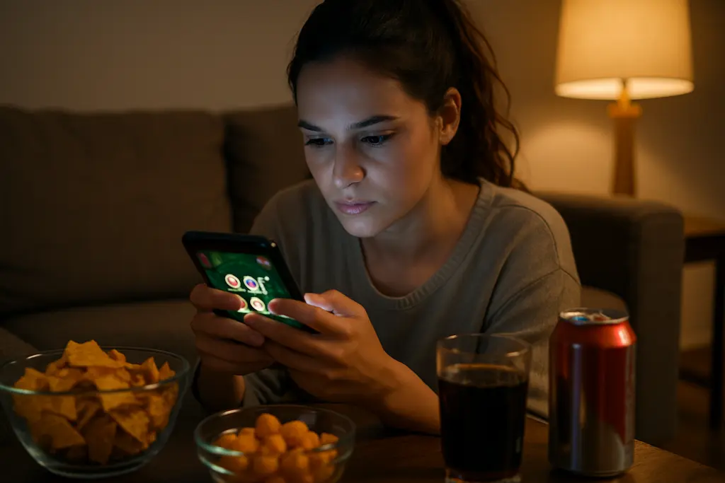 shorter gaming sessions shown through a phone dashboard and timing notes
